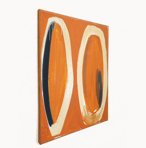 large abstract canvas art hanging on the wall