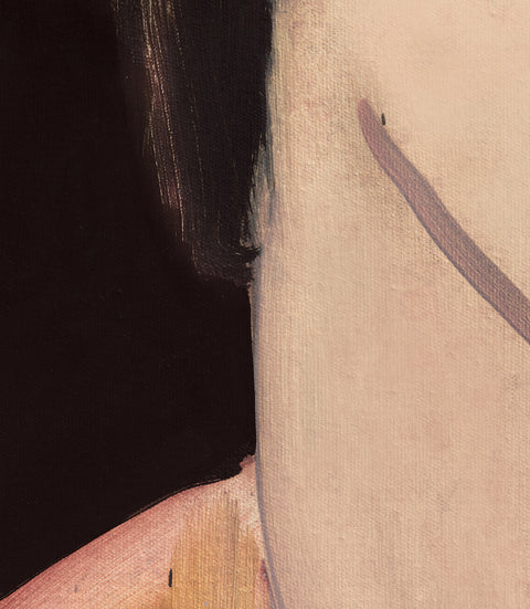 detail of a portrait canvas art 